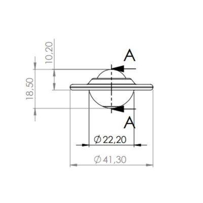 Rvs kogelpot 15.8 mm - rvs kogelrol - 12 kg