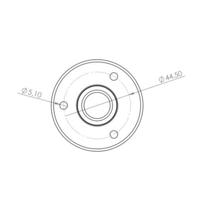 Rvs kogelpot 19 mm - rvs kogelrol - 25 kg