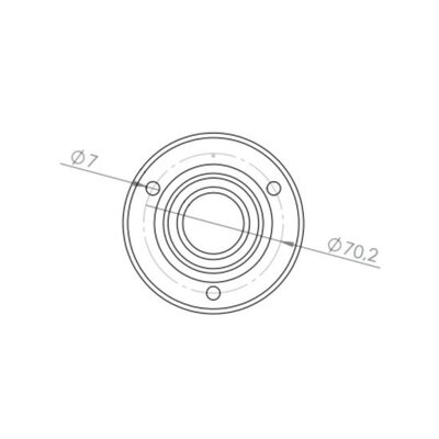 Stalen kogelpot 40 mm - kunststof kogelrol - 110 kg