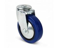 Elastisch rubber zwenkwiel 80 mm - 110 kg