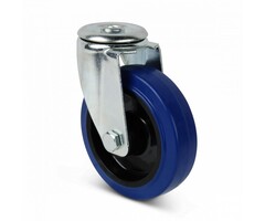 Elastisch rubber zwenkwiel 125 mm  - 220 kg