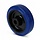 Rubber wiel 80 mm - rollager asgat 12 mm - 110 kg