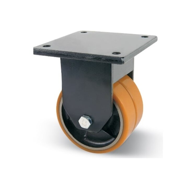 PU bokwiel 200 mm - kogellager - 2200 kg