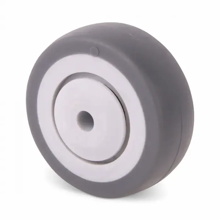 Rubber wiel 50 mm - kogellager asgat 6 mm - 50 kg