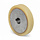 Polyurethaan aandrijfwiel 100x20 mm - Boring 20 mm H7 spiebaan - 200 kg