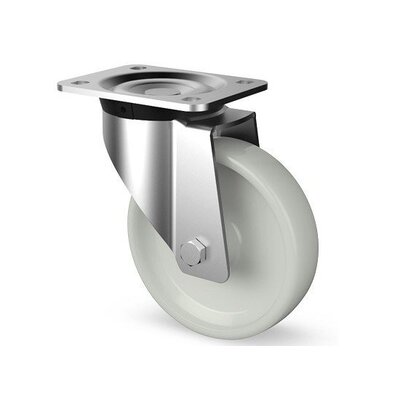 Rvs zwaarlast zwenkwiel 125 mm - Nylon - 700 kg