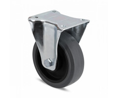 Elastisch rubber bokwiel 125 mm - 250 kg