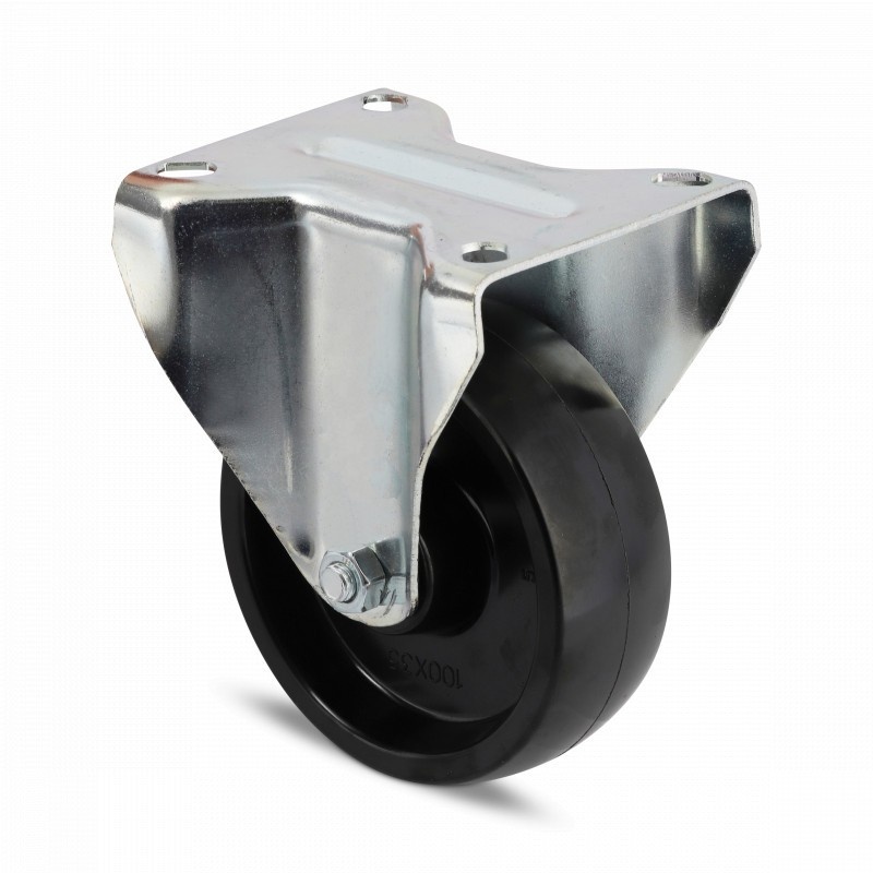 Hittebestendig bokwiel 100 mm - 150 kg