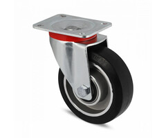 Elastisch rubber zwenkwiel 100 mm - 180 kg