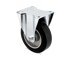 Elastisch rubber bokwiel 100 mm - 150 kg