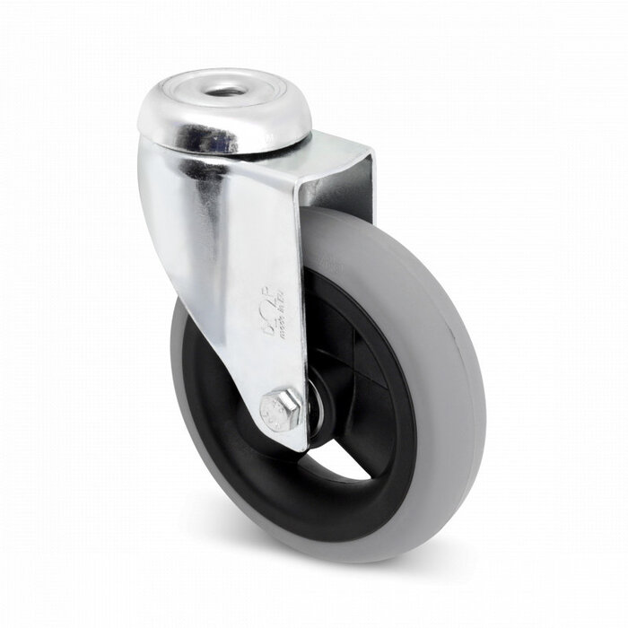 Antilek zwenkwiel 100 mm - geschuimd PU - 60 kg