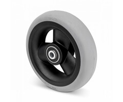 Zacht rubber wiel 125 mm - 75 kg