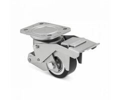 Hefzwenkwiel met stelvoet 75 mm PU - 350 kg