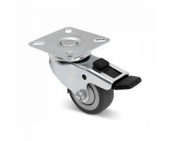 TPR rubber zwenkwiel met rem 50 mm - 40 kg