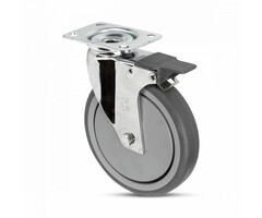 Apparaten zwenkwiel met rem 150 mm - 100 kg