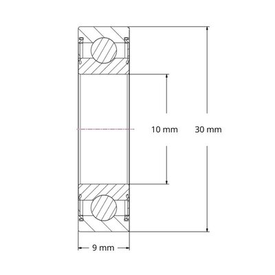 6200 2RSH - SKF kogellager (10x30x9)