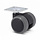 Zwart meubelwiel 35 mm - plaat - 50 kg