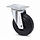 Rubber zwenkwiel 100 mm - rollager - 70 kg