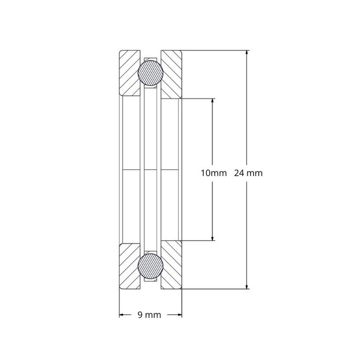 51100 - IBB kogeltaatslager (10x24x9)