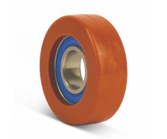 Rvs geleiderol 50x18 mm - polyurethaan - 100 kg