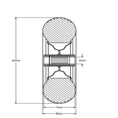 Antilek wiel 260x80 mm - massief - 70 kg