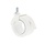 Wit meubelwiel met rem 68 mm - M10