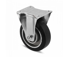 Elastisch rubber bokwiel 80 mm - 120 kg
