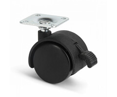 Meubelwiel met rem 40 mm - 38x38 - 25 kg