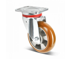 PU zwenkwiel 200 mm gebolleerd - 600 kg