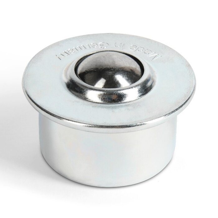 Stalen kogelpot 15.8 mm - rvs kogelrol - 60 kg