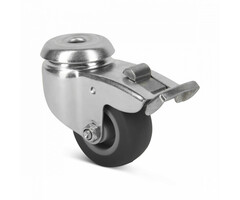 TPR rubber zwenkwiel met rem 50 mm - 50 kg