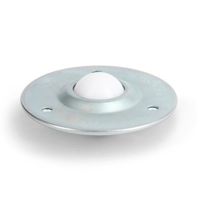 Stalen kogelpot 25.4 mm - kunststof kogelrol - 40 kg