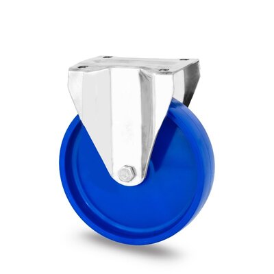 Rvs bokwiel 80 mm Nylon - rollager - 120 kg