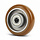 PU wiel 125 mm gebolleerd - asgat 20 mm - 310 kg