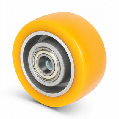 PU wiel 82  mm - kogellager asgat 15 mm - 250 kg