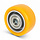PU wiel 82  mm - kogellager asgat 15 mm - 250 kg
