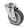 Rvs zwenkwiel 100 mm - Rubber - 100 kg
