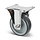 Rvs bokwiel 100 mm - Rubber - 100 kg