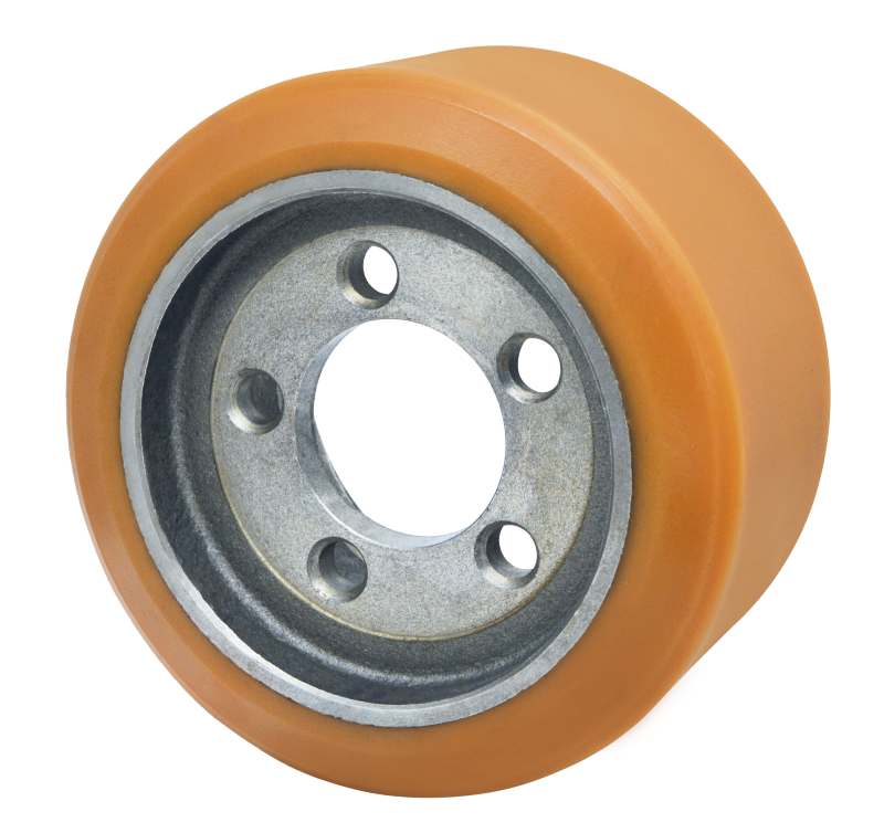 Polyurethaan aandrijfwiel 254x100 mm - Boring 80 / 5x18.5/24 / flens