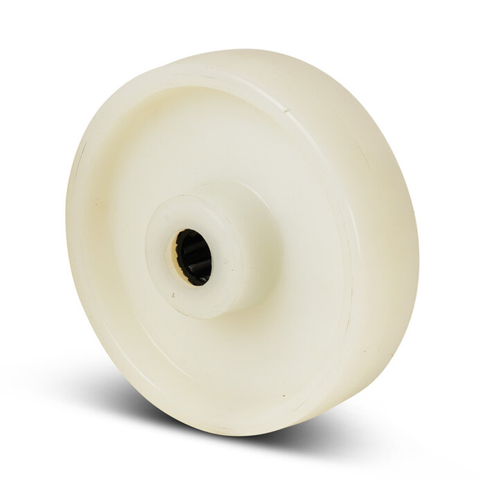 Nylon wiel 150 mm - rollager asgat 20 mm - 350 kg