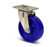 Rvs zwenkwiel 125 mm Nylon - 200 kg