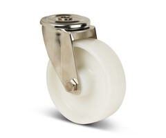 Rvs zwenkwiel 80 mm Nylon - 120 kg