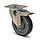 ESD Rvs zwenkwiel met rem 125 mm - PU - 200 kg