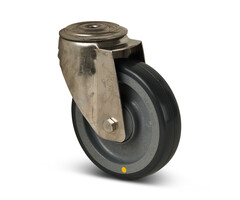 ESD Rvs zwenkwiel 125 mm PU - 200 kg