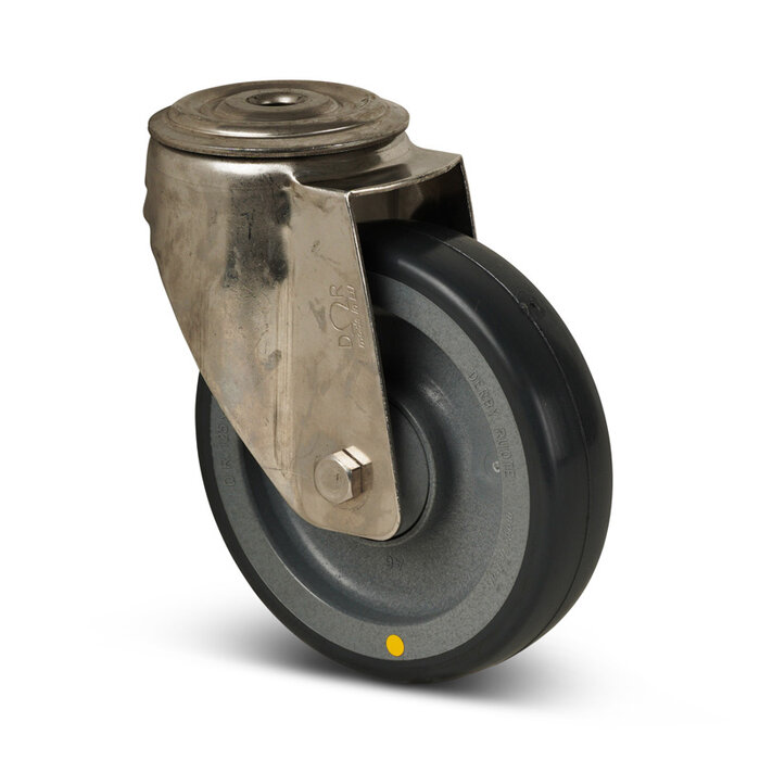 ESD Rvs zwenkwiel 125 mm - PU - 200 kg