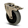 Rvs zwenkwiel met rem 125 mm - Elastisch rubber - 190 kg