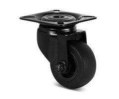 Zwart zwenkwiel 50 mm - 50 kg