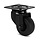 Zwart zwenkwiel 50 mm - plaat - 50 kg