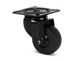 Zwart zwenkwiel 50 mm - kogellager - 50 kg