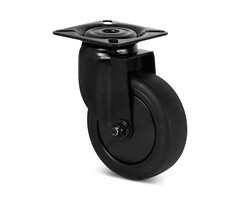Zwart zwenkwiel 75 mm - kogellager - 75 kg